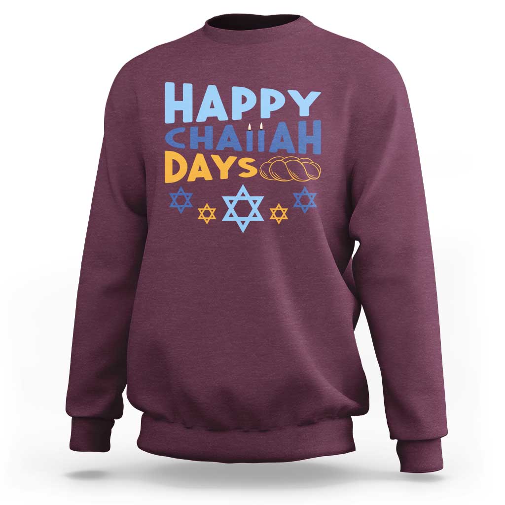 Happy Challah Days Sweatshirt Hanukkah Holiday Gift - Wonder Print Shop