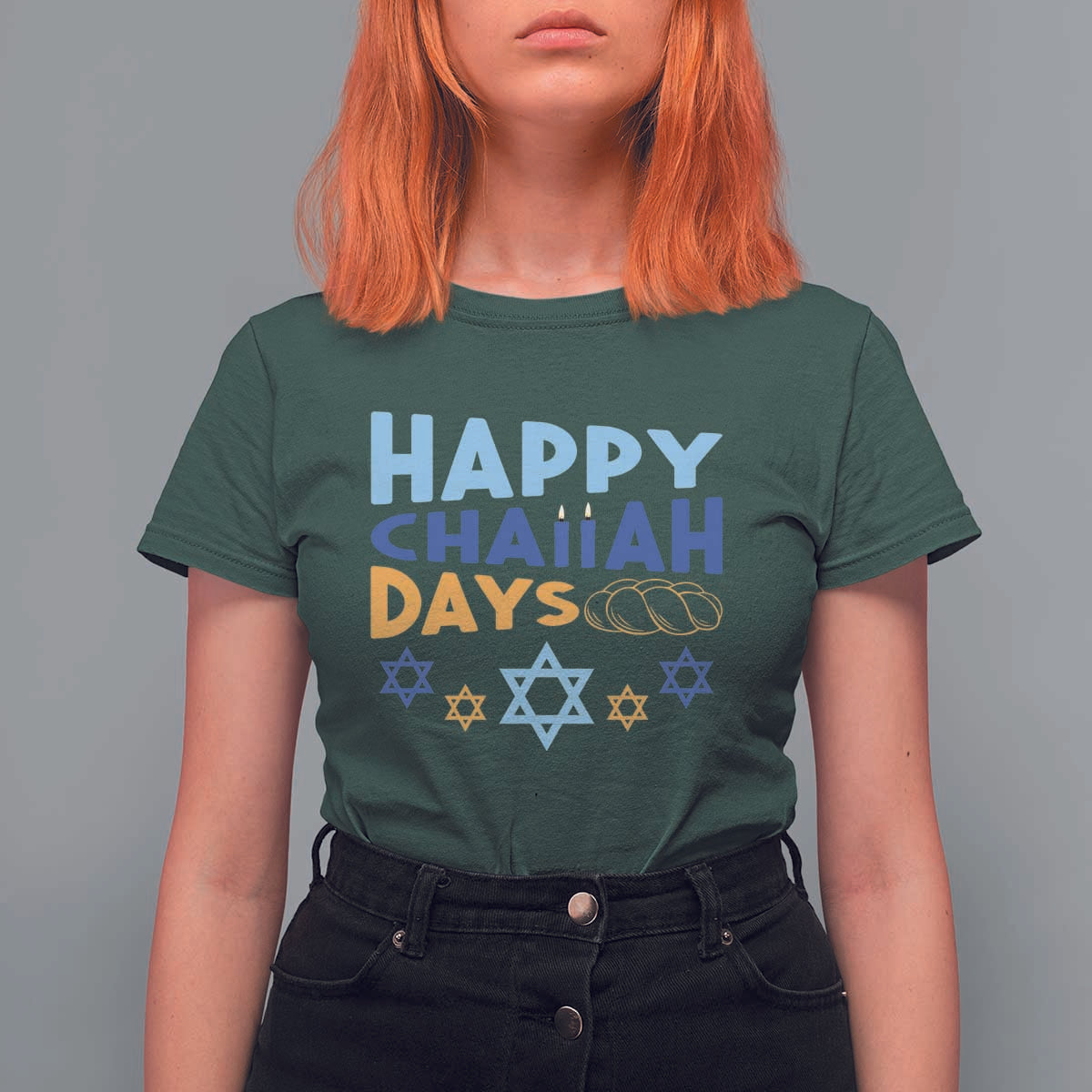 Happy Challah Days T Shirt For Women Hanukkah Holiday Gift - Wonder Print Shop