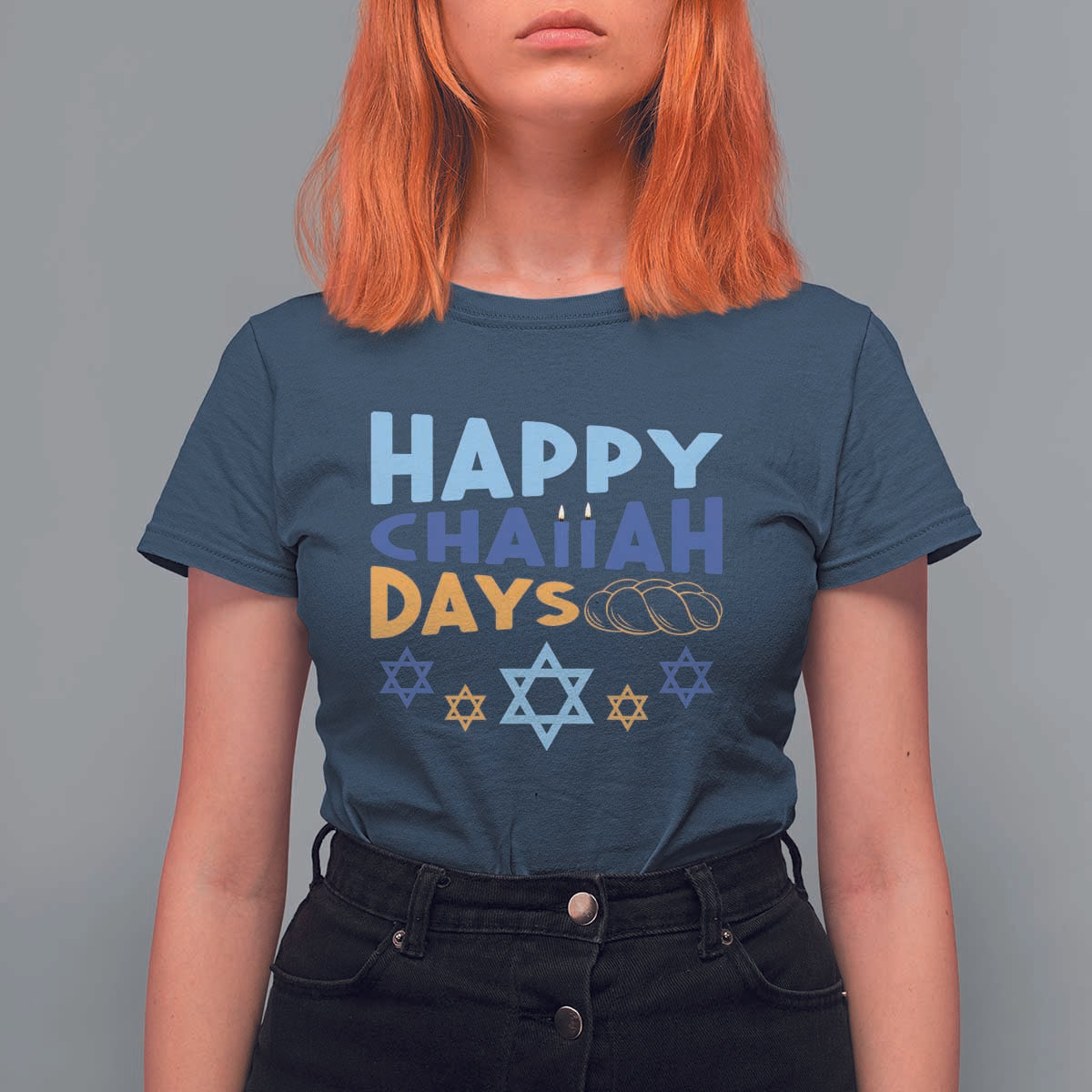 Happy Challah Days T Shirt For Women Hanukkah Holiday Gift - Wonder Print Shop