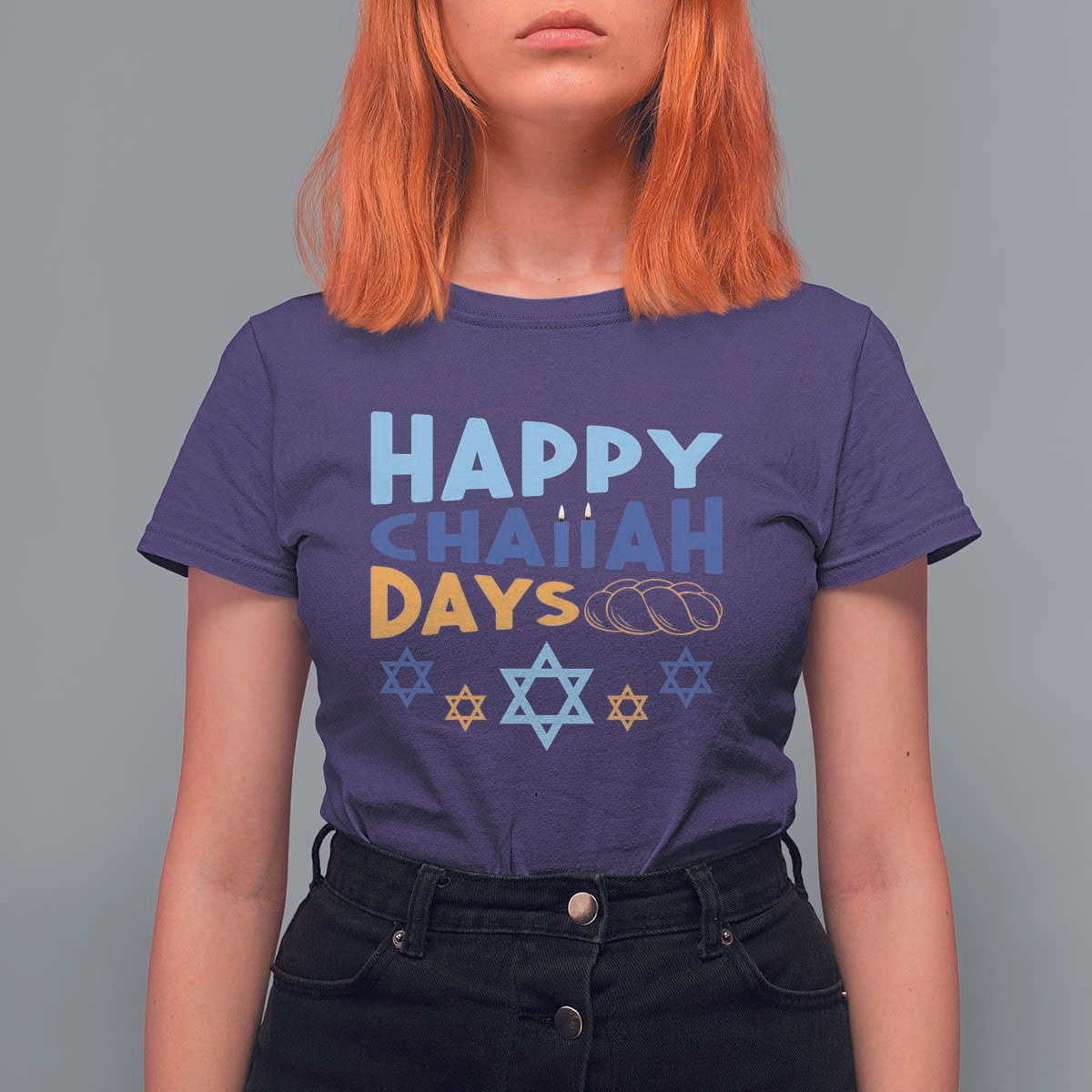 Happy Challah Days T Shirt For Women Hanukkah Holiday Gift - Wonder Print Shop