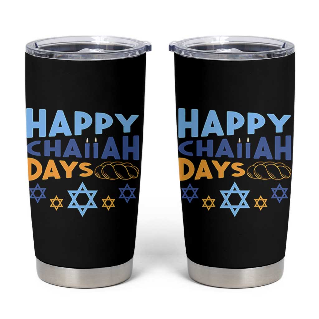 Happy Challah Days Tumbler Cup Hanukkah Holiday Gift - Wonder Print Shop