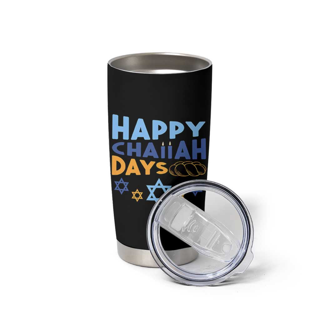 Happy Challah Days Tumbler Cup Hanukkah Holiday Gift - Wonder Print Shop