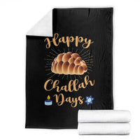 Funny Hanukkah Happy Challah Days Throw Blanket Jewish Gift - Wonder Print Shop