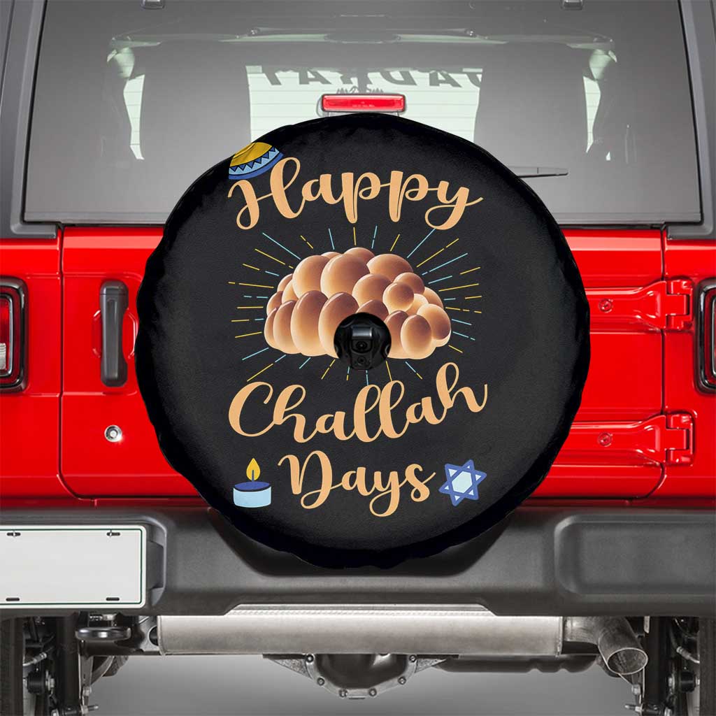 Funny Hanukkah Happy Challah Days Spare Tire Cover Jewish Gift - Wonder Print Shop