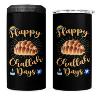 Funny Hanukkah Happy Challah Days 4 in 1 Can Cooler Tumbler Jewish Gift - Wonder Print Shop