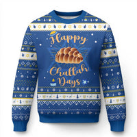 Funny Chanukkah Happy Challah Days Hanukkah Ugly Sweater Jewish Gift - Wonder Print Shop
