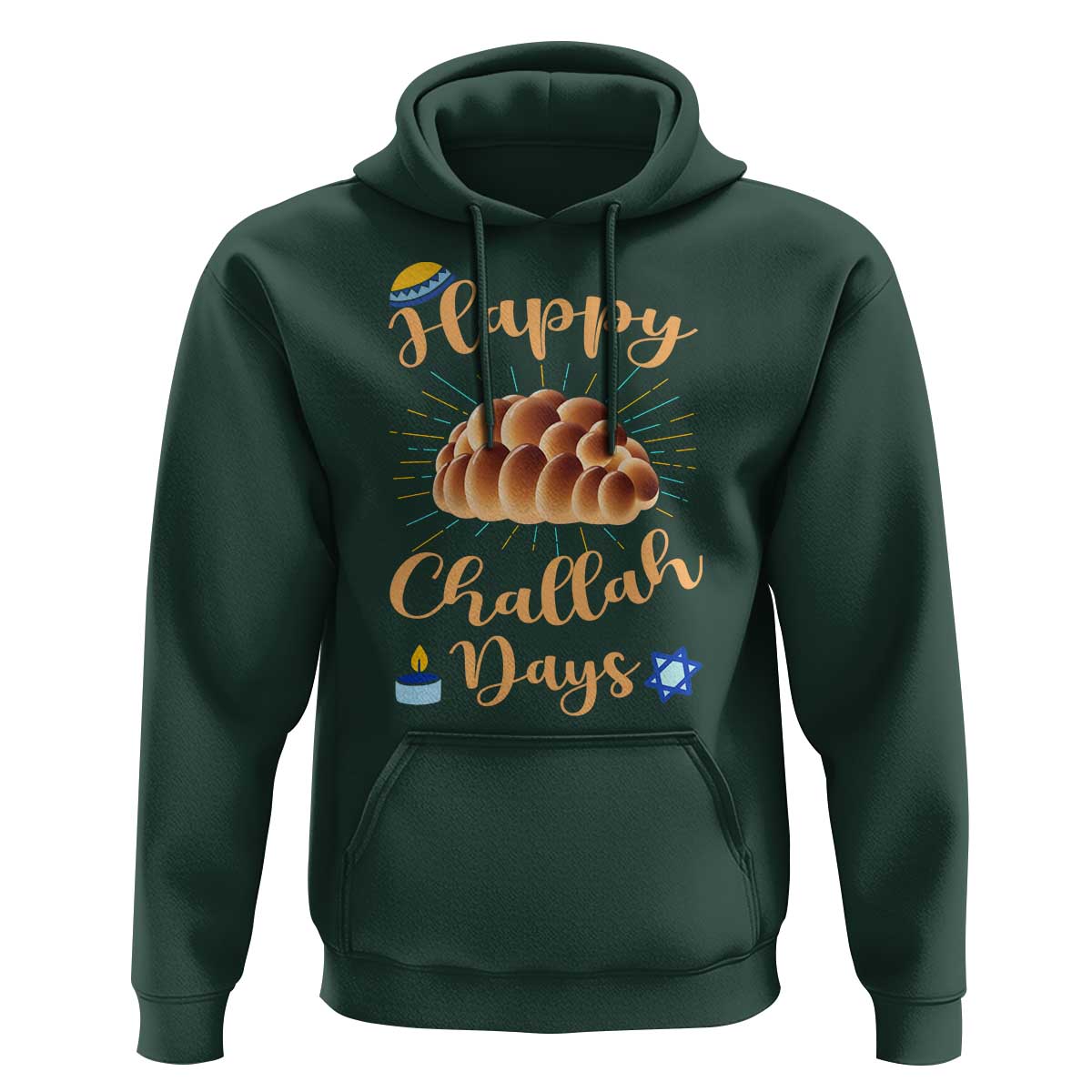 Funny Hanukkah Happy Challah Days Hoodie Jewish Gift - Wonder Print Shop