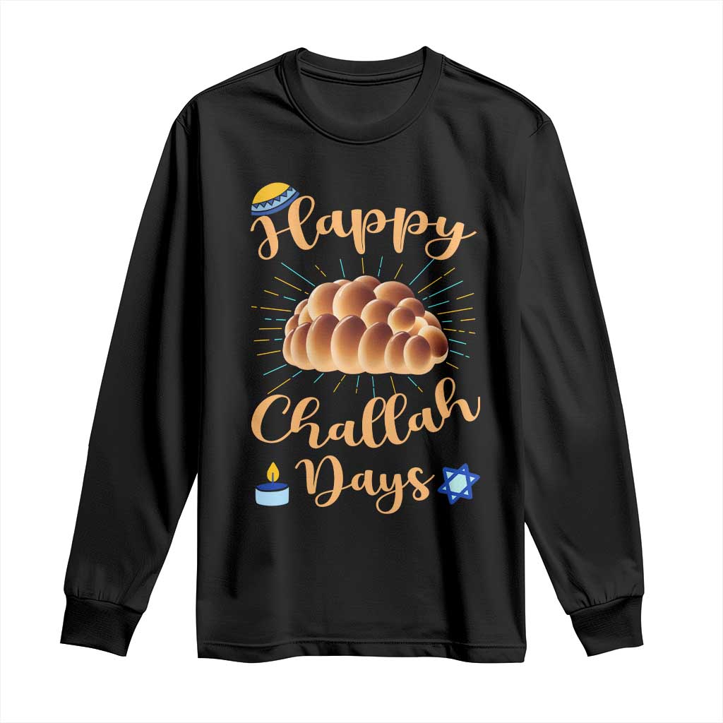 Funny Hanukkah Happy Challah Days Long Sleeve Shirt Jewish Gift - Wonder Print Shop
