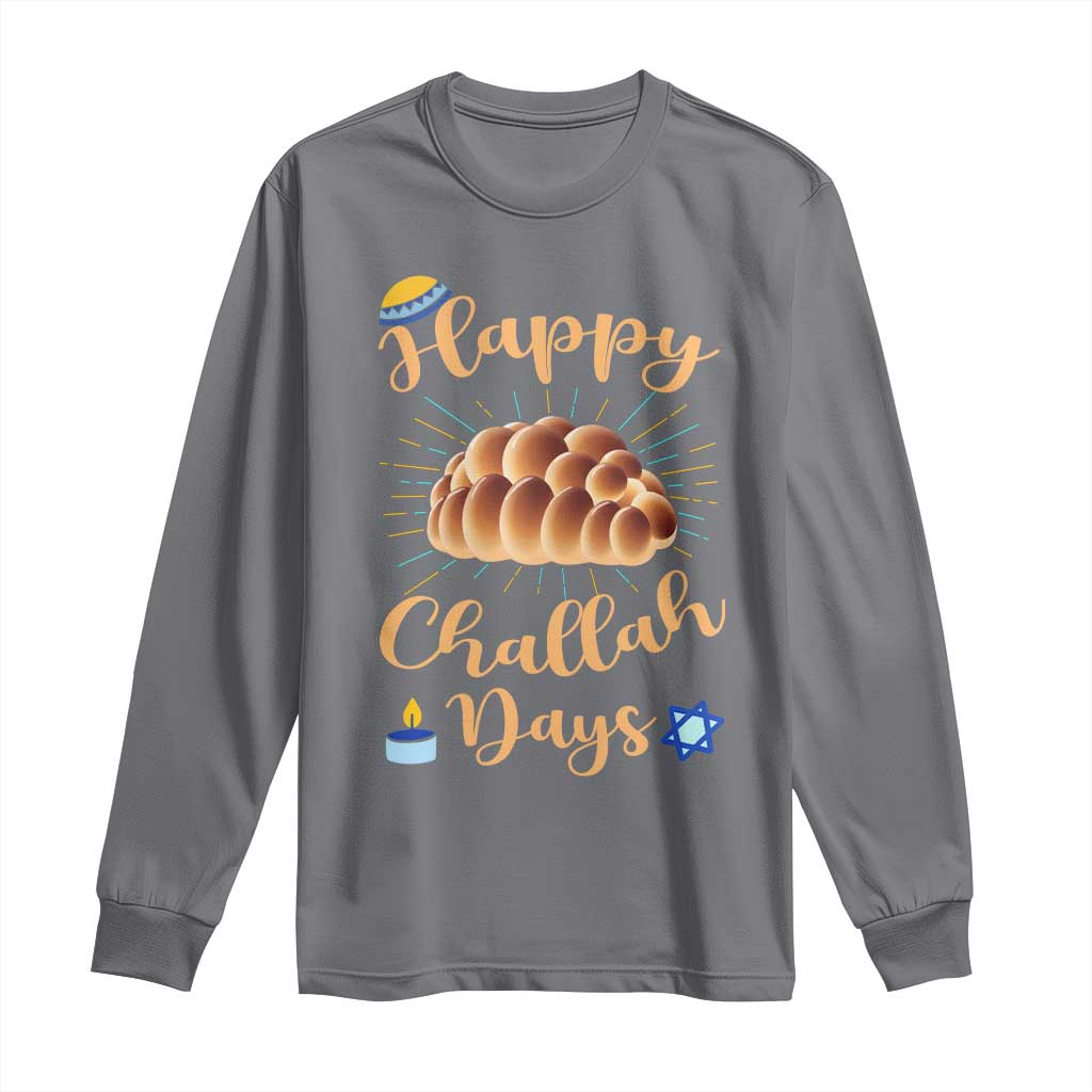 Funny Hanukkah Happy Challah Days Long Sleeve Shirt Jewish Gift - Wonder Print Shop