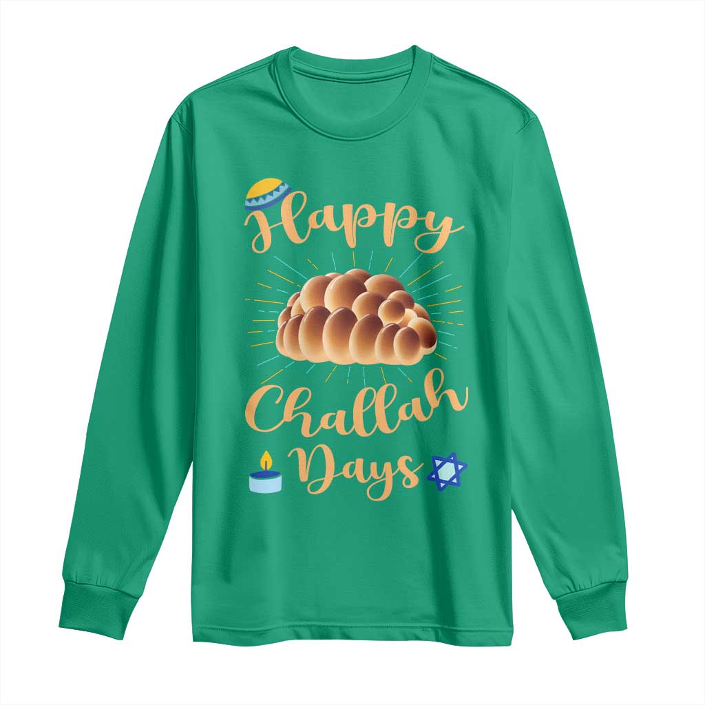 Funny Hanukkah Happy Challah Days Long Sleeve Shirt Jewish Gift - Wonder Print Shop