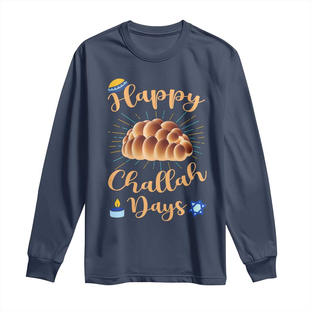 Funny Hanukkah Happy Challah Days Long Sleeve Shirt Jewish Gift - Wonder Print Shop