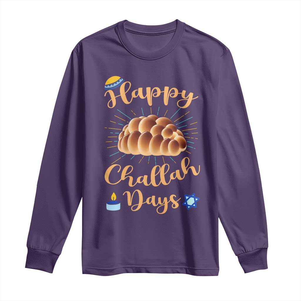 Funny Hanukkah Happy Challah Days Long Sleeve Shirt Jewish Gift - Wonder Print Shop