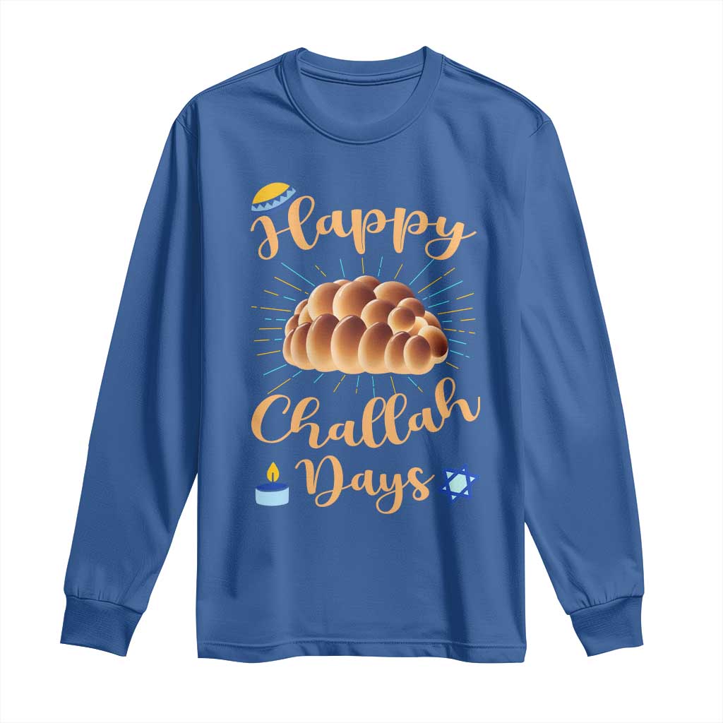 Funny Hanukkah Happy Challah Days Long Sleeve Shirt Jewish Gift - Wonder Print Shop
