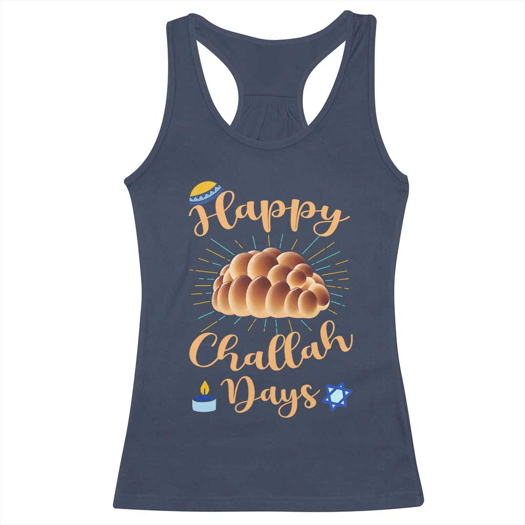 Funny Hanukkah Happy Challah Days Racerback Tank Top Jewish Gift - Wonder Print Shop