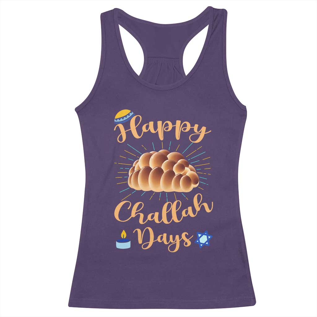Funny Hanukkah Happy Challah Days Racerback Tank Top Jewish Gift - Wonder Print Shop