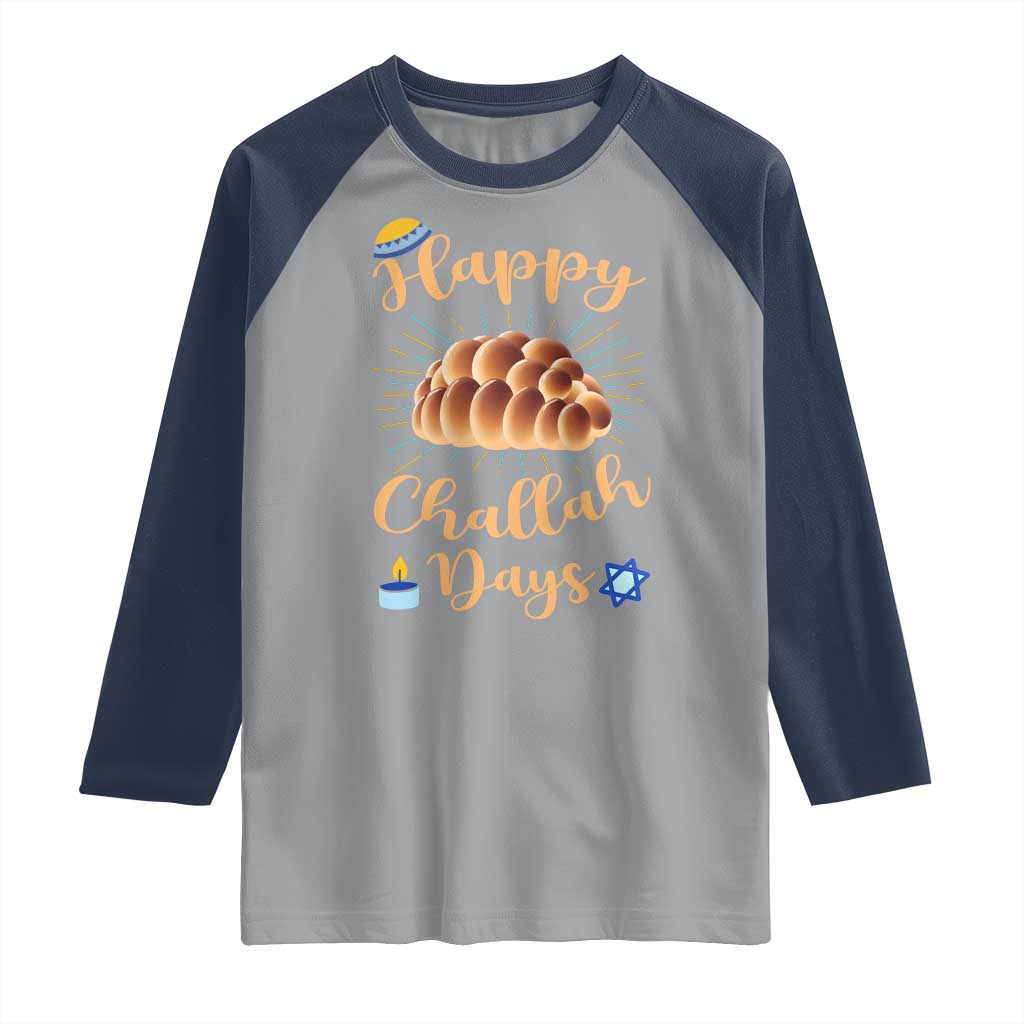Funny Hanukkah Happy Challah Days Raglan Shirt Jewish Gift - Wonder Print Shop