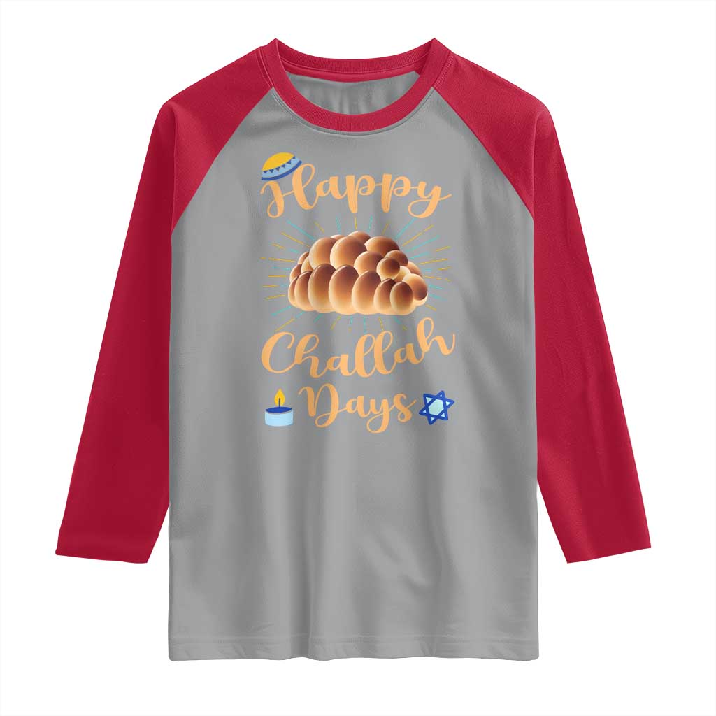 Funny Hanukkah Happy Challah Days Raglan Shirt Jewish Gift - Wonder Print Shop