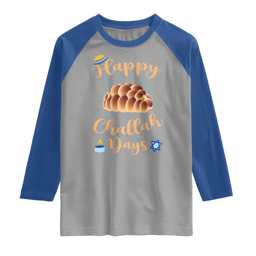 Funny Hanukkah Happy Challah Days Raglan Shirt Jewish Gift - Wonder Print Shop