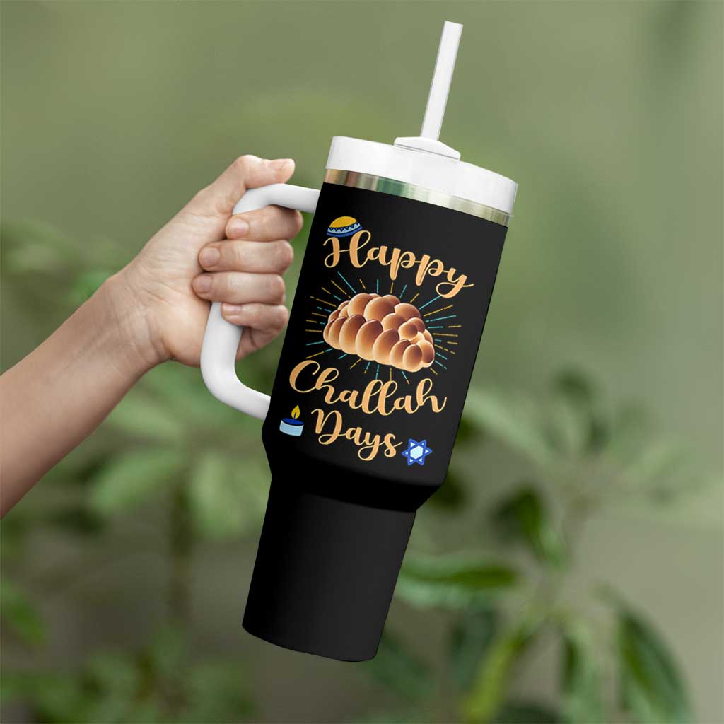 Funny Hanukkah Happy Challah Days Tumbler With Handle Jewish Gift - Wonder Print Shop
