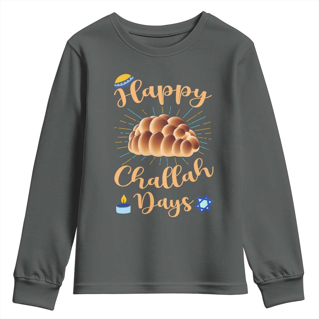 Funny Hanukkah Happy Challah Days Youth Sweatshirt Jewish Gift - Wonder Print Shop