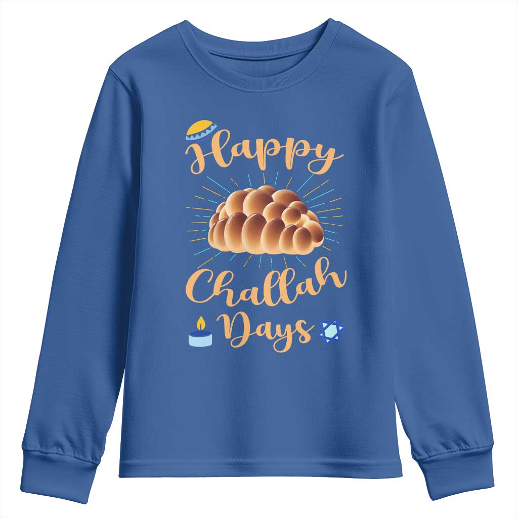 Funny Hanukkah Happy Challah Days Youth Sweatshirt Jewish Gift - Wonder Print Shop