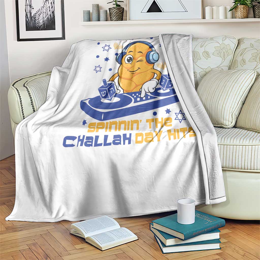 Hanukkah DJ Challah And Dreidel Throw Blanket Funny Jewish Gift - Wonder Print Shop