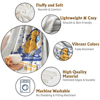 Hanukkah DJ Challah And Dreidel Throw Blanket Funny Jewish Gift - Wonder Print Shop