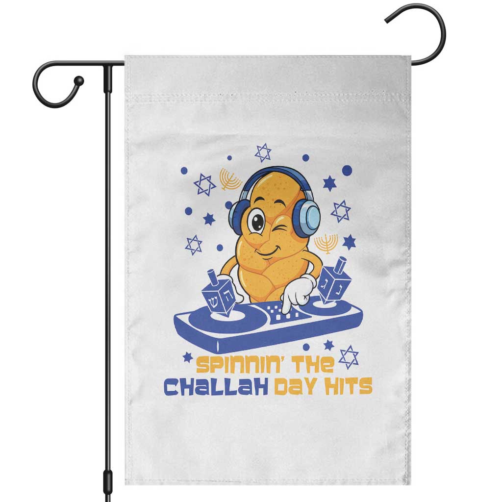 Hanukkah DJ Challah And Dreidel Garden Flag Funny Jewish Gift - Wonder Print Shop
