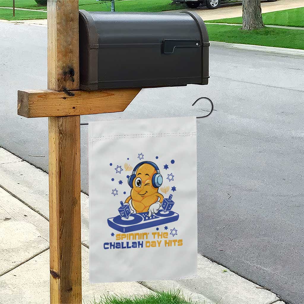 Hanukkah DJ Challah And Dreidel Garden Flag Funny Jewish Gift - Wonder Print Shop