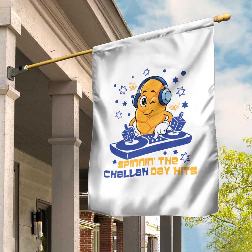 Hanukkah DJ Challah And Dreidel Garden Flag Funny Jewish Gift - Wonder Print Shop