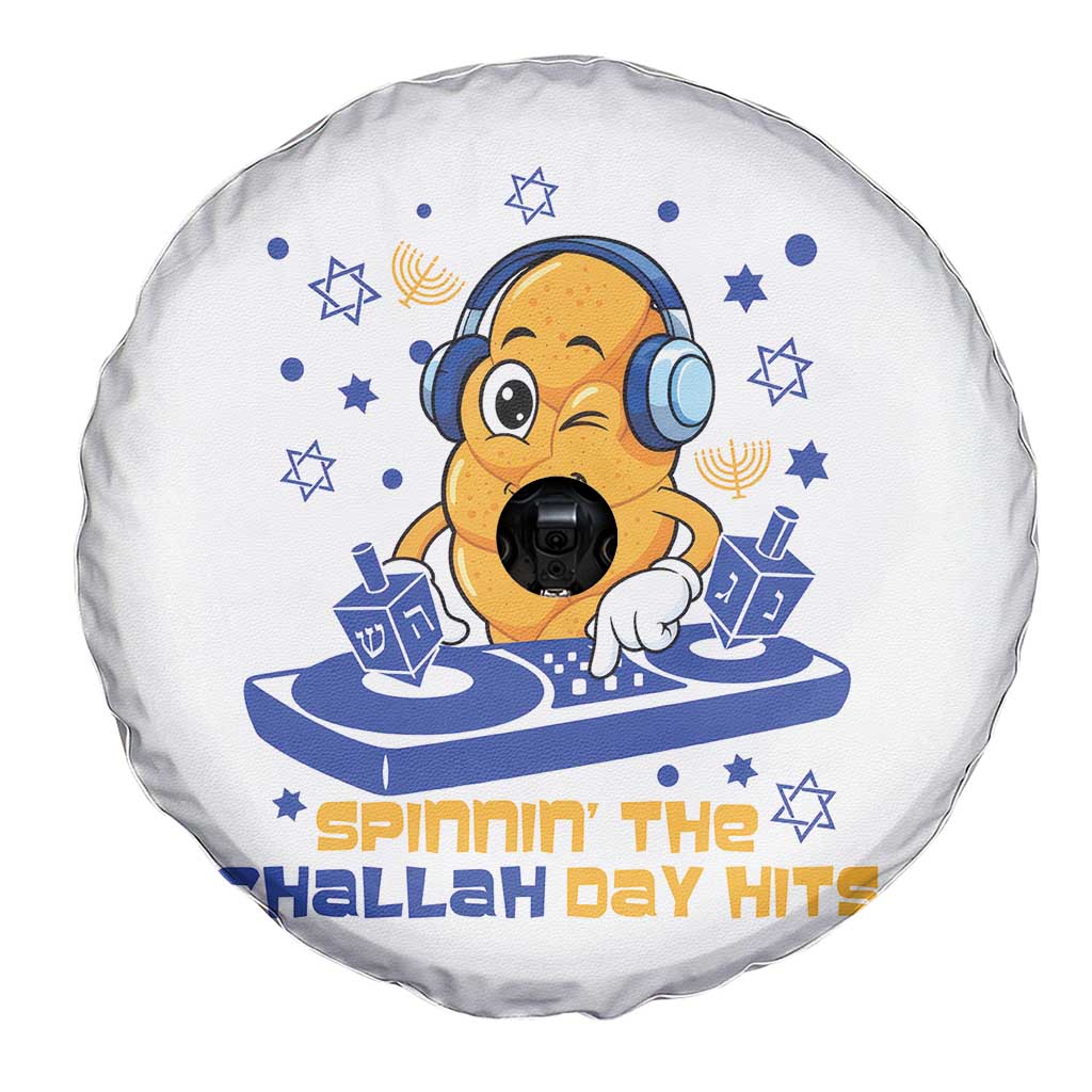 Hanukkah DJ Challah And Dreidel Spare Tire Cover Funny Jewish Gift - Wonder Print Shop