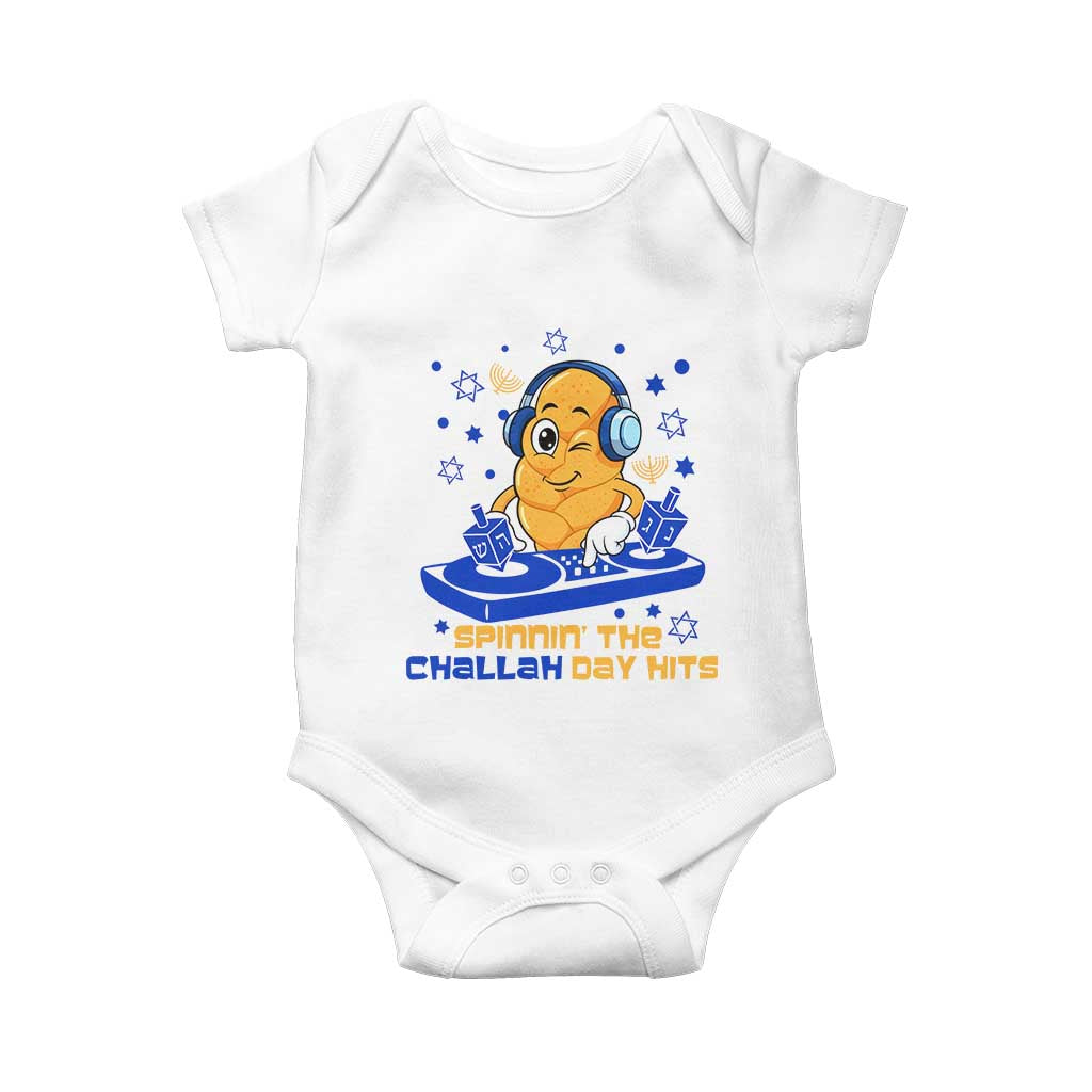 Hanukkah DJ Challah And Dreidel Baby Onesie Funny Jewish Gift - Wonder Print Shop