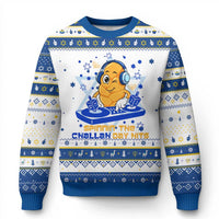 Chanukkah DJ Challah And Dreidel Hanukkah Ugly Sweater Funny Jewish Gift - Wonder Print Shop