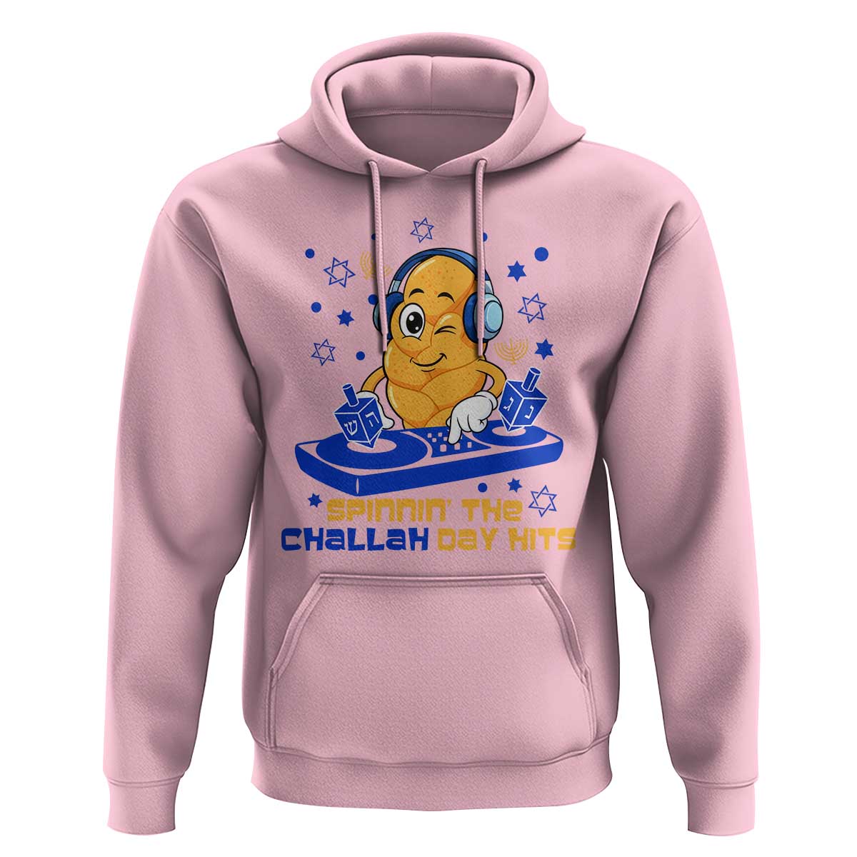 Hanukkah DJ Challah And Dreidel Hoodie Funny Jewish Gift - Wonder Print Shop