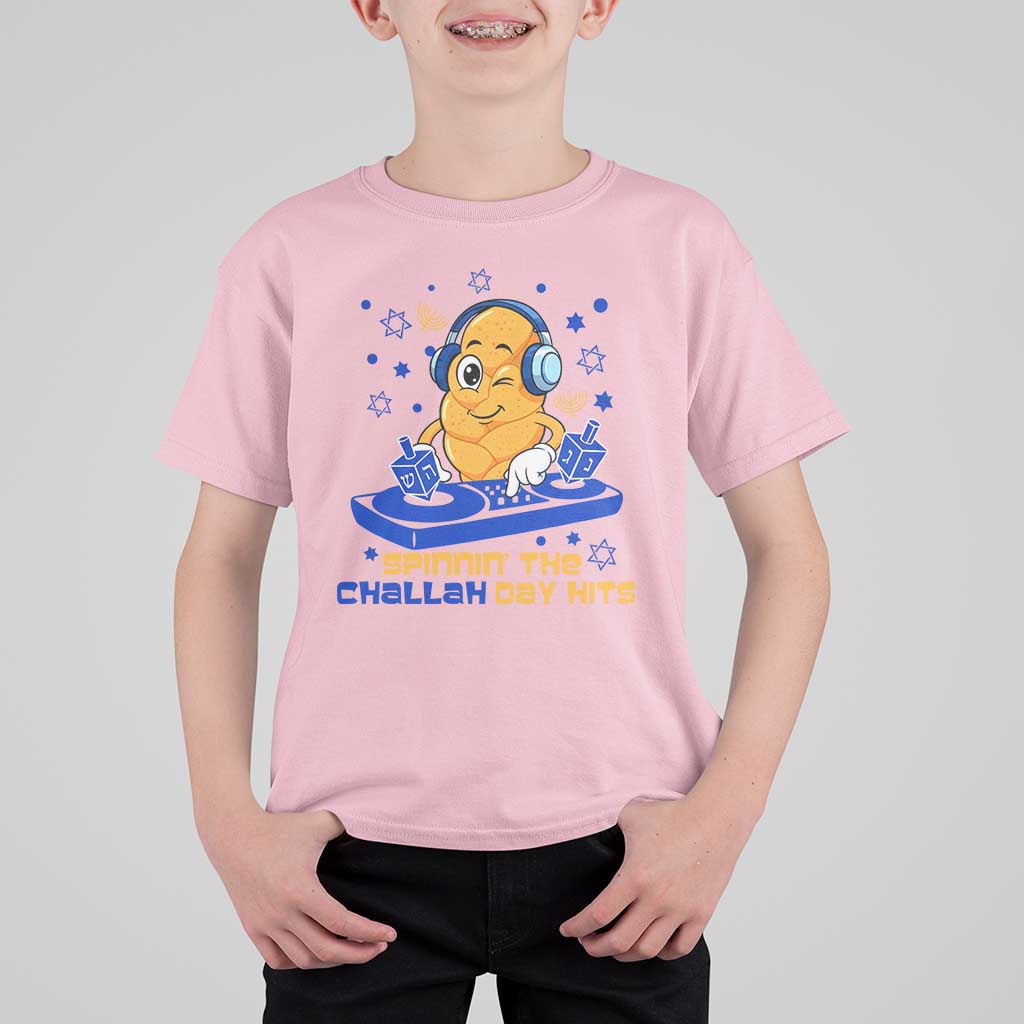 Hanukkah DJ Challah And Dreidel T Shirt For Kid Funny Jewish Gift - Wonder Print Shop