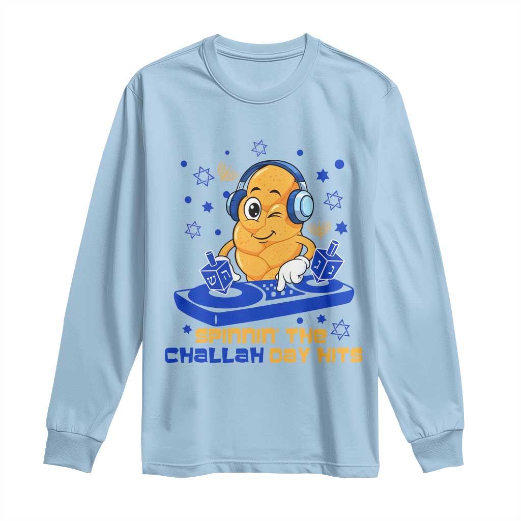 Hanukkah DJ Challah And Dreidel Long Sleeve Shirt Funny Jewish Gift - Wonder Print Shop