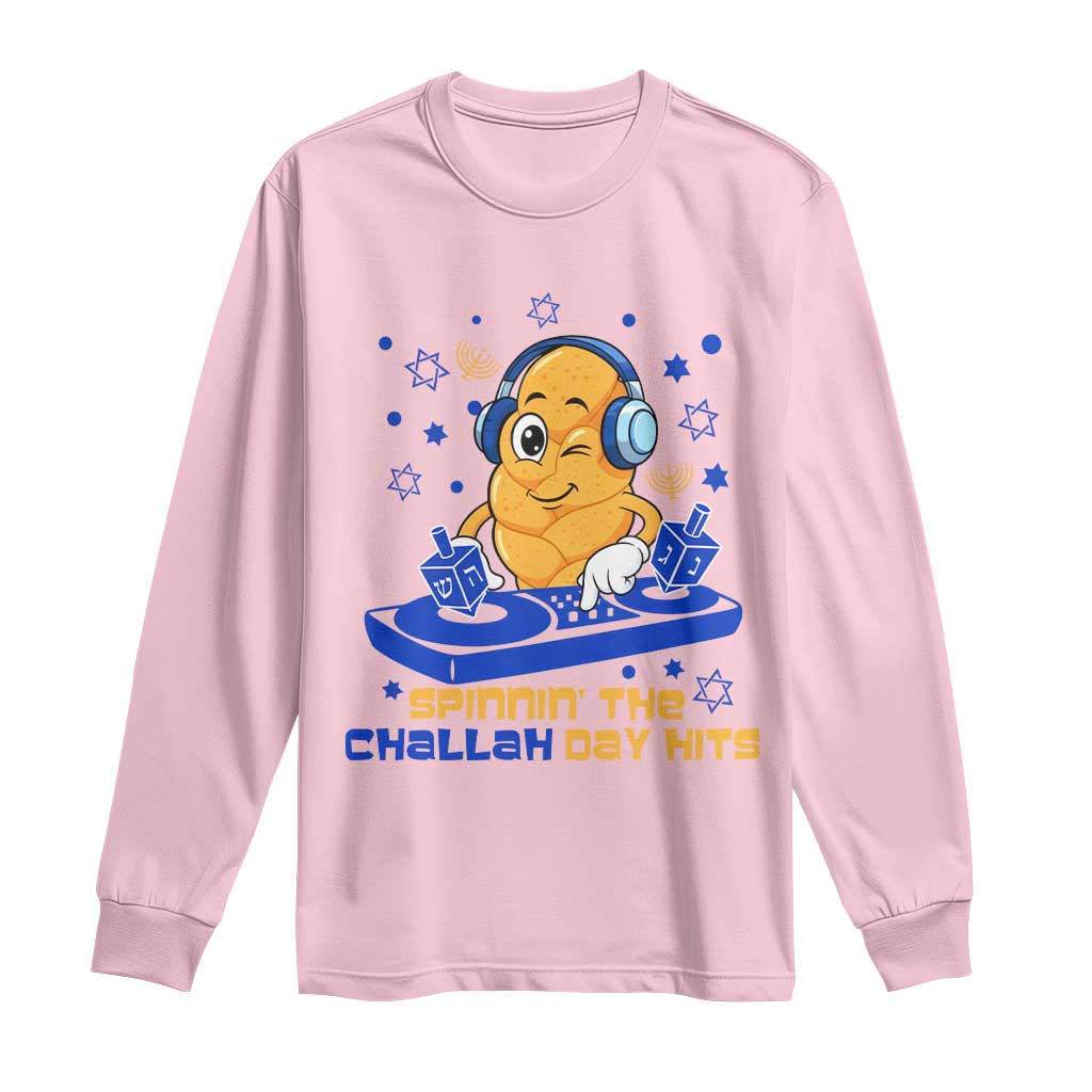 Hanukkah DJ Challah And Dreidel Long Sleeve Shirt Funny Jewish Gift - Wonder Print Shop