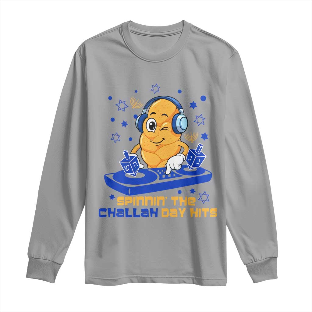 Hanukkah DJ Challah And Dreidel Long Sleeve Shirt Funny Jewish Gift - Wonder Print Shop