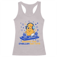 Hanukkah DJ Challah And Dreidel Racerback Tank Top Funny Jewish Gift - Wonder Print Shop