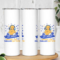 Hanukkah DJ Challah And Dreidel Skinny Tumbler Funny Jewish Gift - Wonder Print Shop