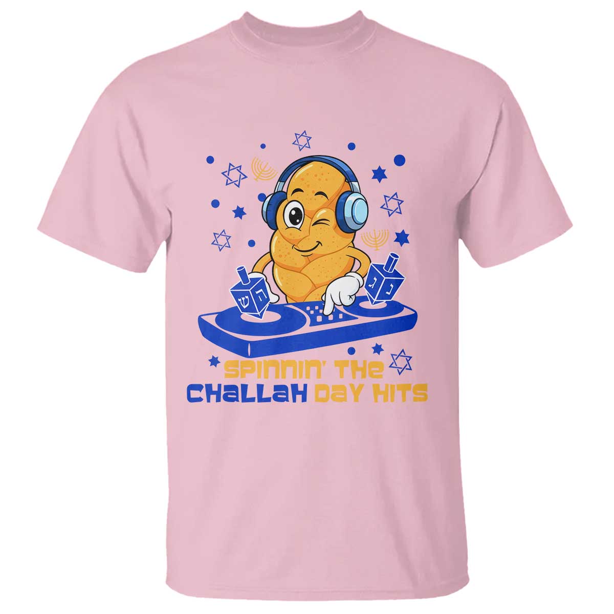 Hanukkah DJ Challah And Dreidel T Shirt Funny Jewish Gift - Wonder Print Shop