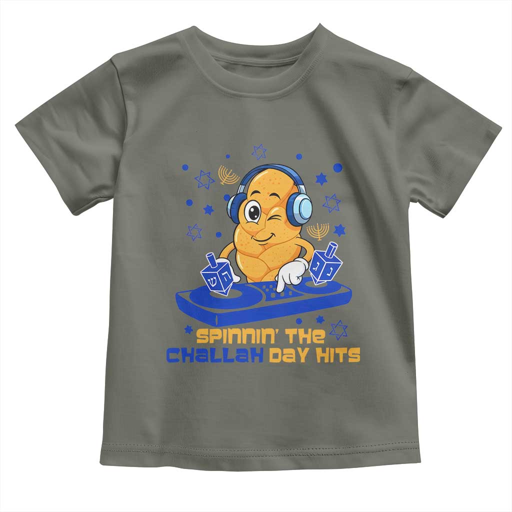 Hanukkah DJ Challah And Dreidel Toddler T Shirt Funny Jewish Gift - Wonder Print Shop