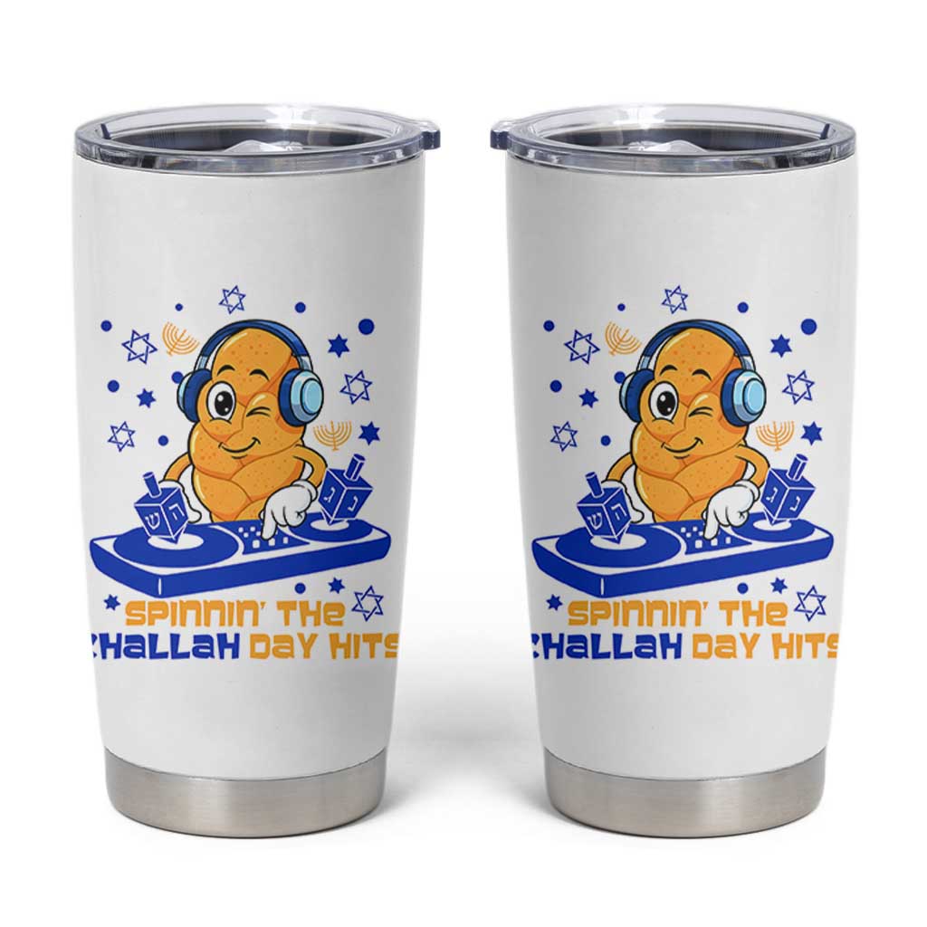 Hanukkah DJ Challah And Dreidel Tumbler Cup Funny Jewish Gift - Wonder Print Shop