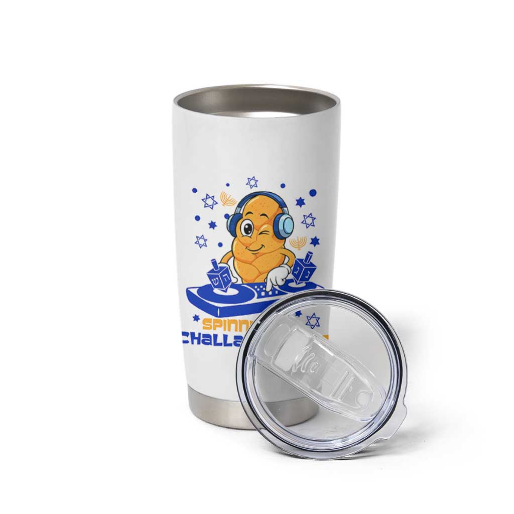 Hanukkah DJ Challah And Dreidel Tumbler Cup Funny Jewish Gift - Wonder Print Shop