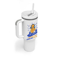 Hanukkah DJ Challah And Dreidel Tumbler With Handle Funny Jewish Gift - Wonder Print Shop