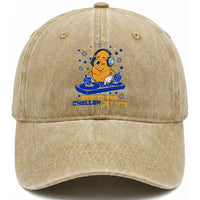 Hanukkah DJ Challah And Dreidel Washed Cotton Baseball Cap Funny Jewish Gift
