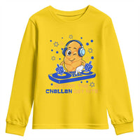 Hanukkah DJ Challah And Dreidel Youth Sweatshirt Funny Jewish Gift - Wonder Print Shop