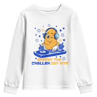 Hanukkah DJ Challah And Dreidel Youth Sweatshirt Funny Jewish Gift - Wonder Print Shop