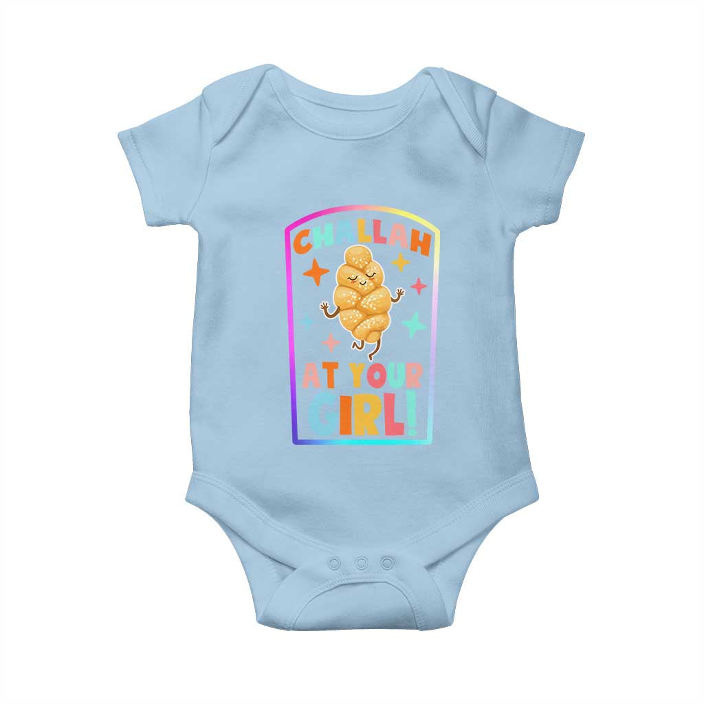 Funny Hanukkah Challah At Ya Girl Baby Onesie Jewish Chanukah Bread Gift - Wonder Print Shop