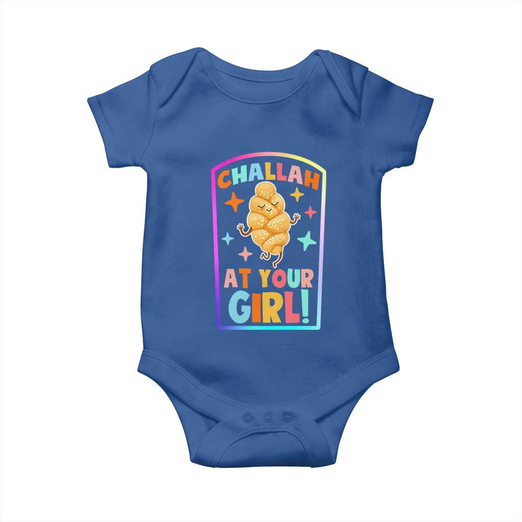 Funny Hanukkah Challah At Ya Girl Baby Onesie Jewish Chanukah Bread Gift - Wonder Print Shop